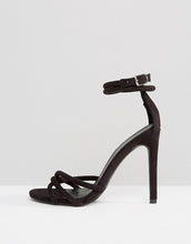 Public Desire Black Knot Heeled Sandals