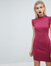 ASOS Mini High Neck Pencil Dress With Cut Out Back And Shoulder Detail